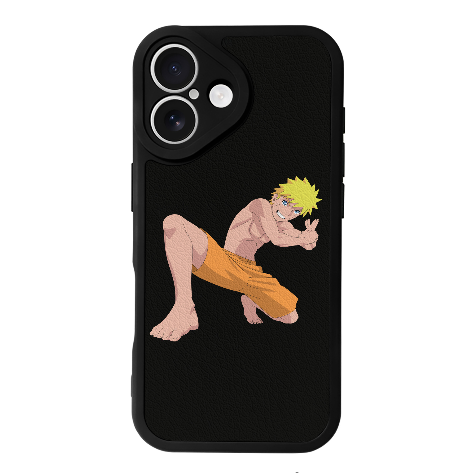 （画像用） NARUTO -ナルト- うずまき ナルト Uzumaki Naruto 【iPhone 16シリーズ対応】シリコンスマホケース（レザー調） 材質：シリコン